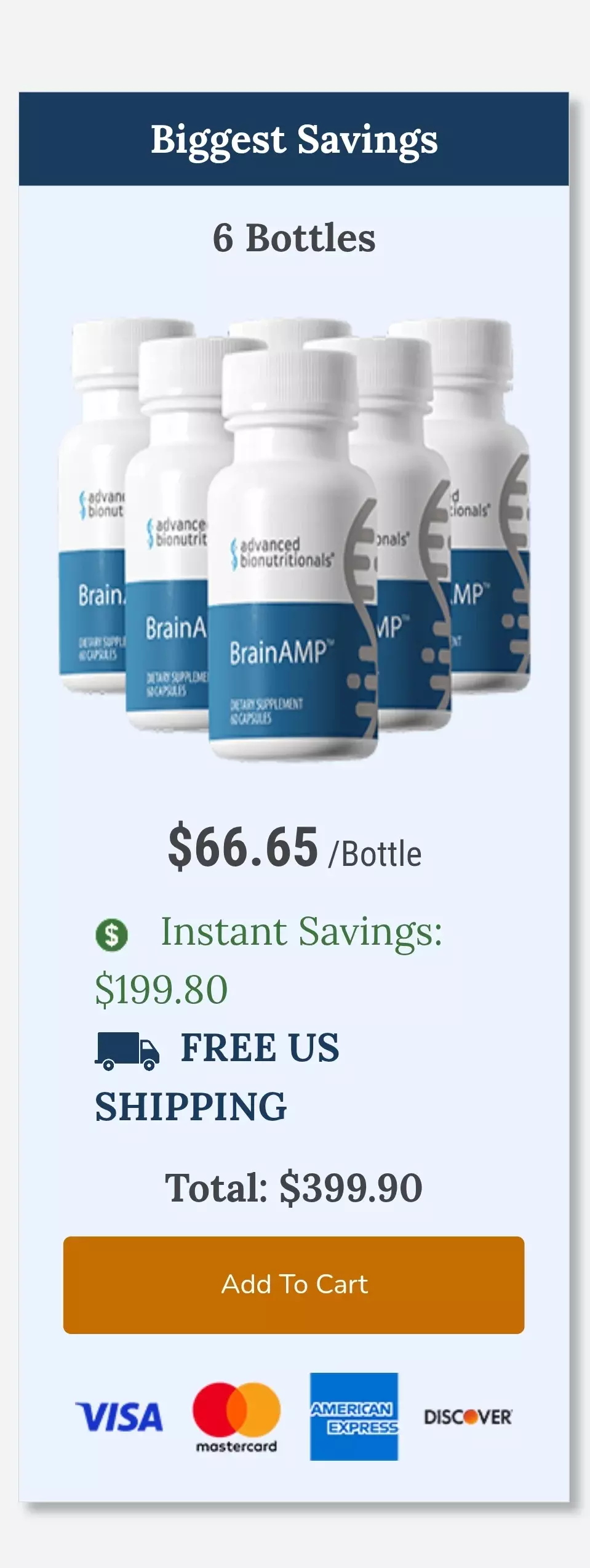 BrainAMP™ 6 bottles pricing